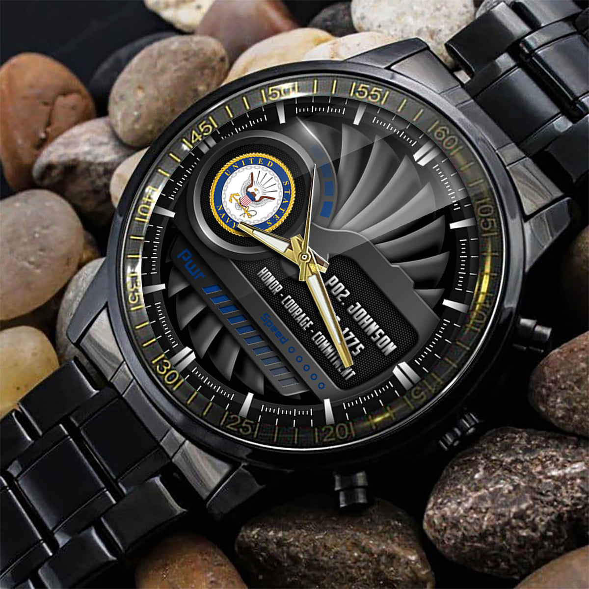 Military Fashion Watch Duty Honor Courage US Navy Watch Personalized Military Gift