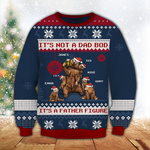 Dad Custom Ugly Wool Sweater It's Not A Dad Bod It's A Father Figure Bear Personalized Christmas Gift