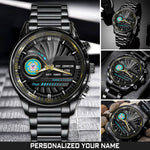 U.S. Coast Guard Fashion Watch Duty Honor Courage Black Wrist Watch Personalized Military Gift