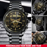 Vietnam Veteran Eagle Fashion Watch Duty Honor Country Black & Gold Watch Personalized Gift For Vietnam Veteran