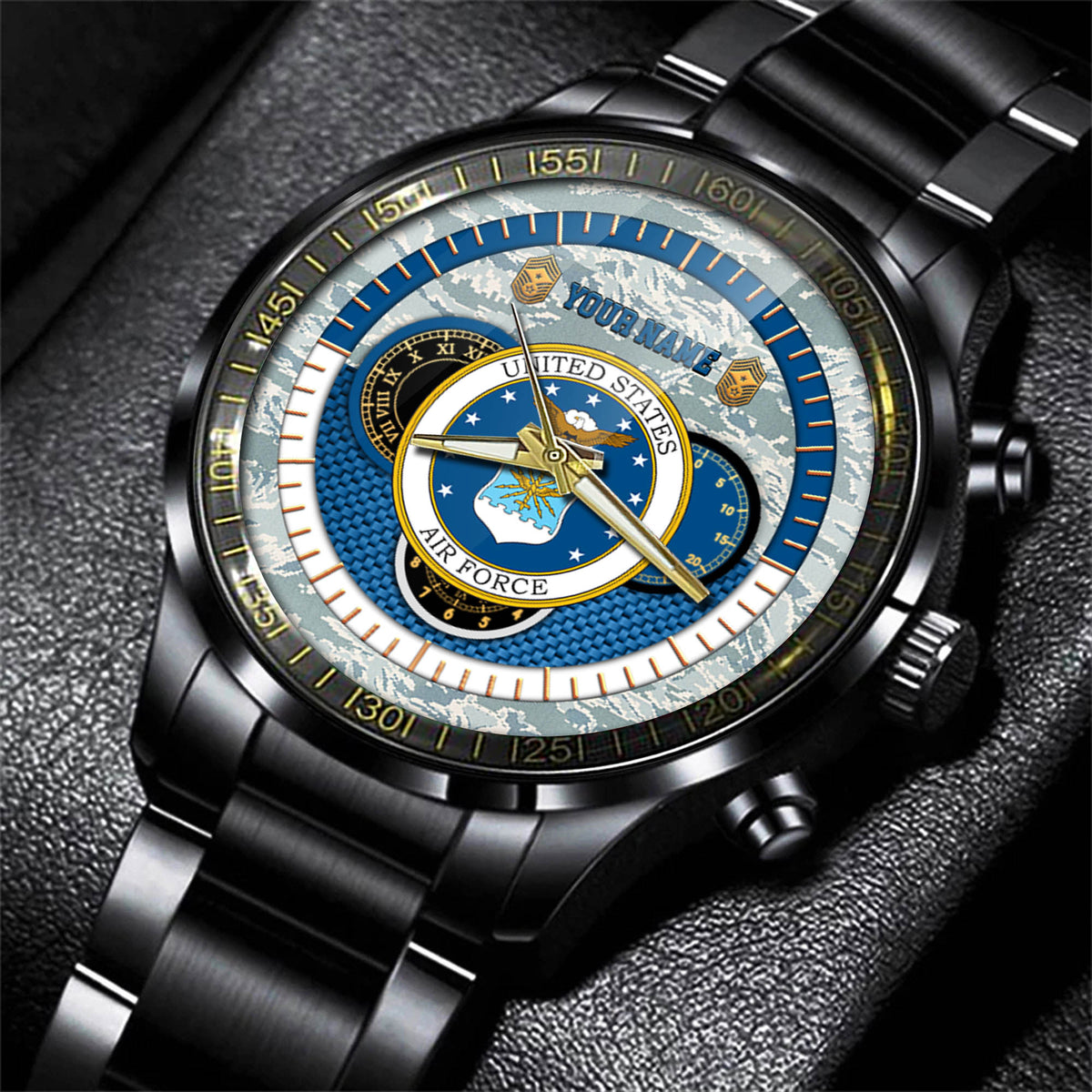 U.S. Air Force Watch Proud Air Force Military Black Fashion Watch Personalized Military Gift