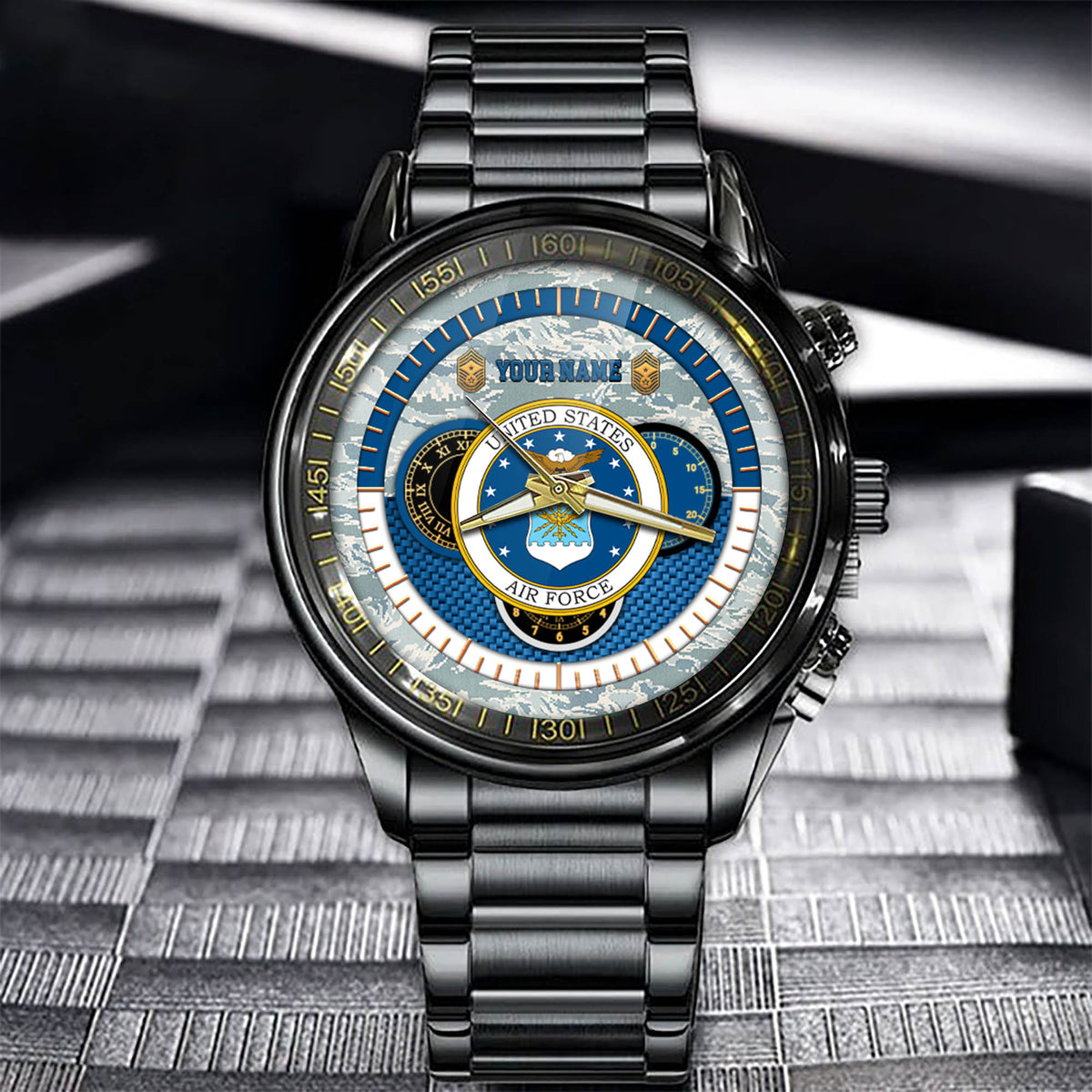 U.S. Air Force Watch Proud Air Force Military Black Fashion Watch Personalized Military Gift