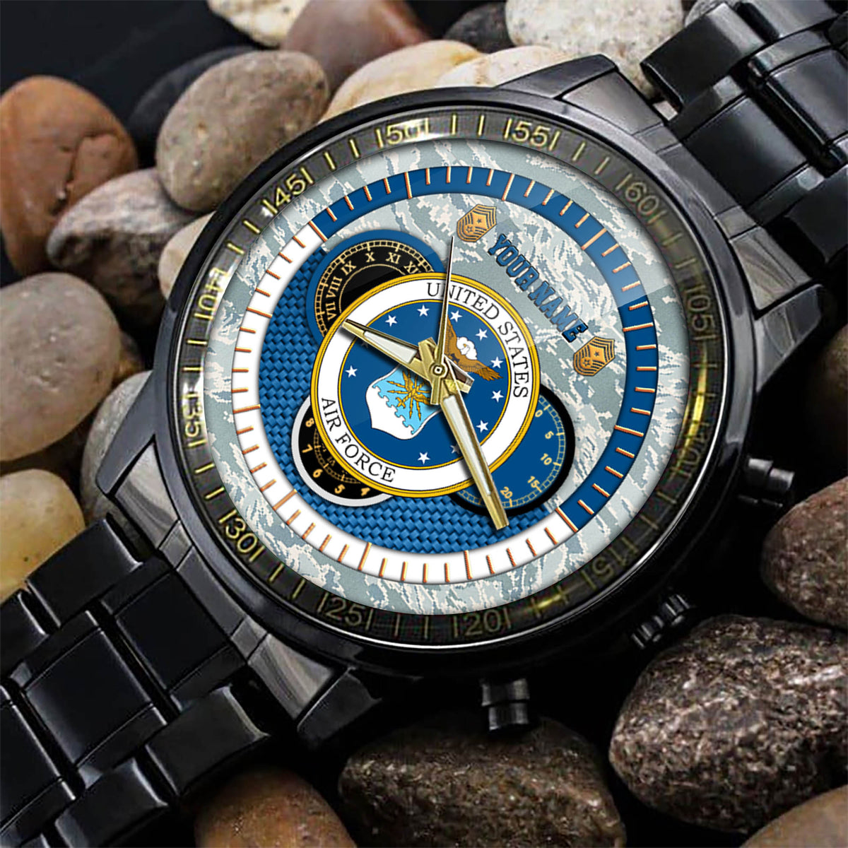 U.S. Air Force Watch Proud Air Force Military Black Fashion Watch Personalized Military Gift