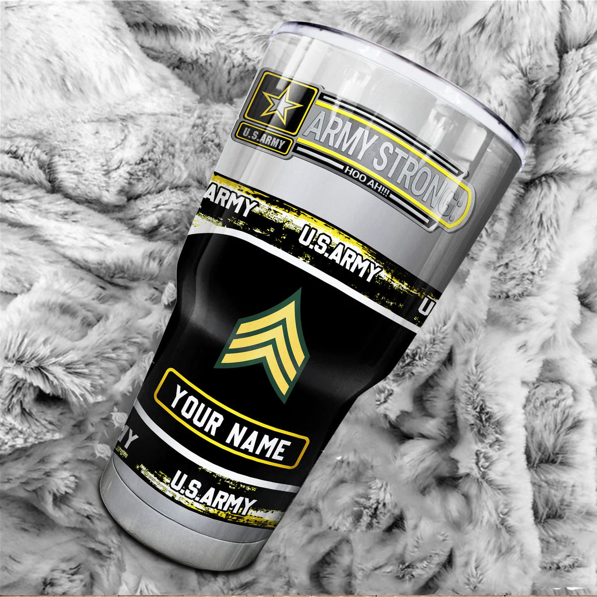 Army Strong Military Tumbler US Army Tumbler Personalized Military Retirement Gift