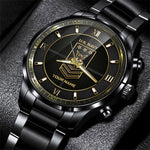 US Navy Watch Proudly Served US Navy Custom Black Fashion Watch Personalized Military Gift