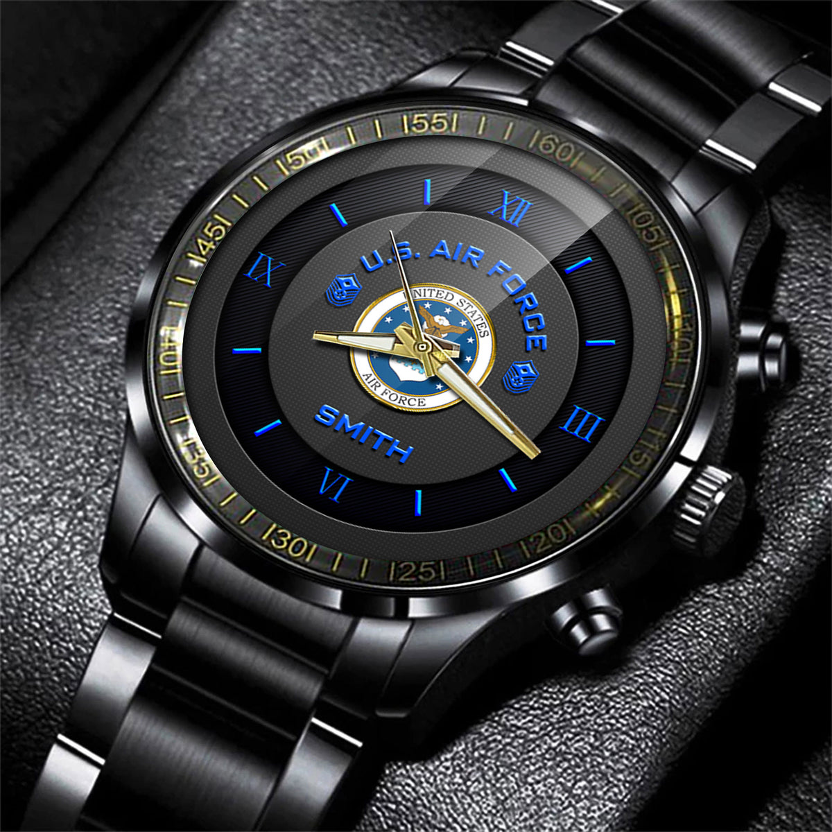 U.S Air Force Watch Proudly Served US Air Force Military Watch Personalized Military Gift