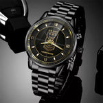 US Navy Watch Proudly Served US Navy Custom Black Fashion Watch Personalized Military Gift