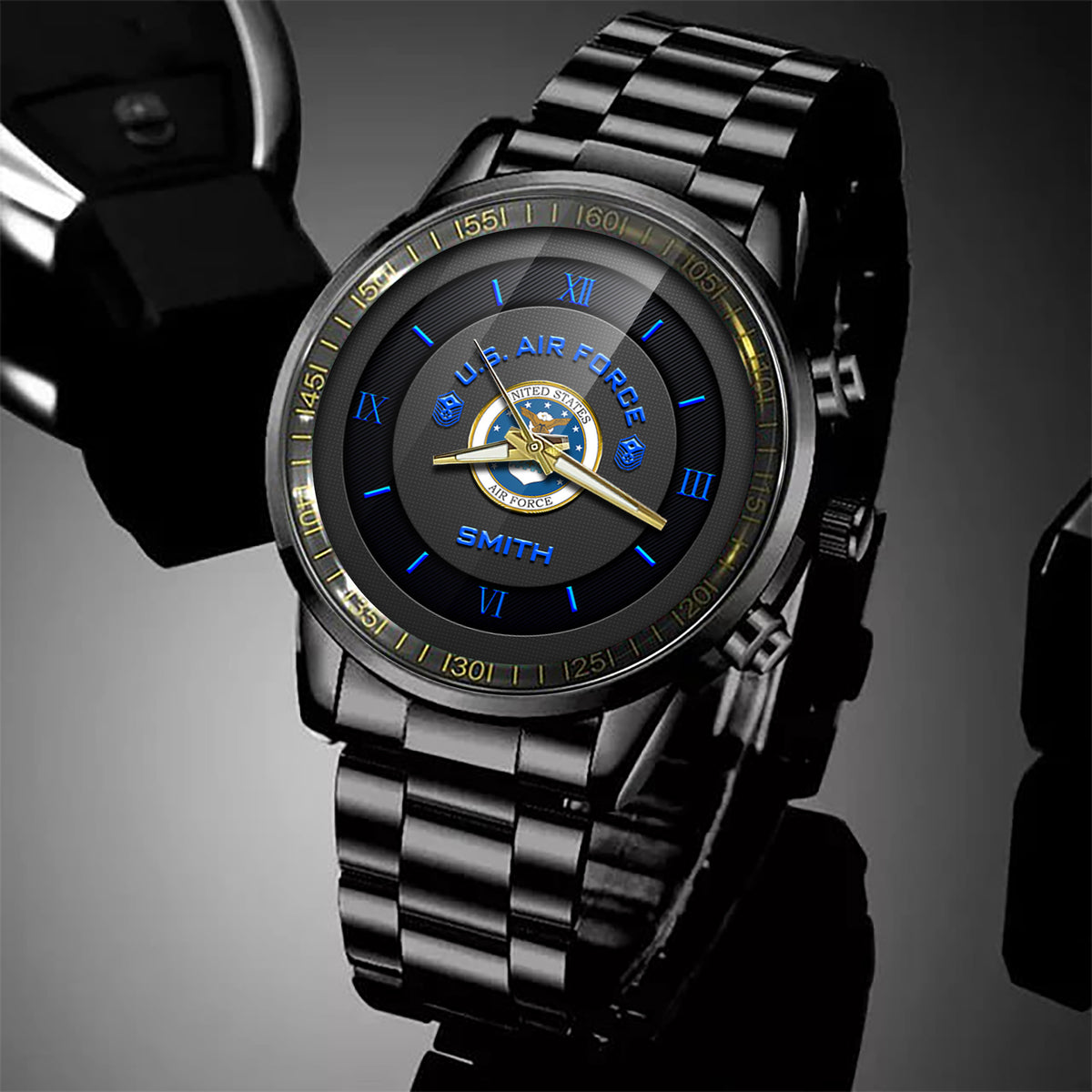 U.S Air Force Watch Proudly Served US Air Force Military Watch Personalized Military Gift