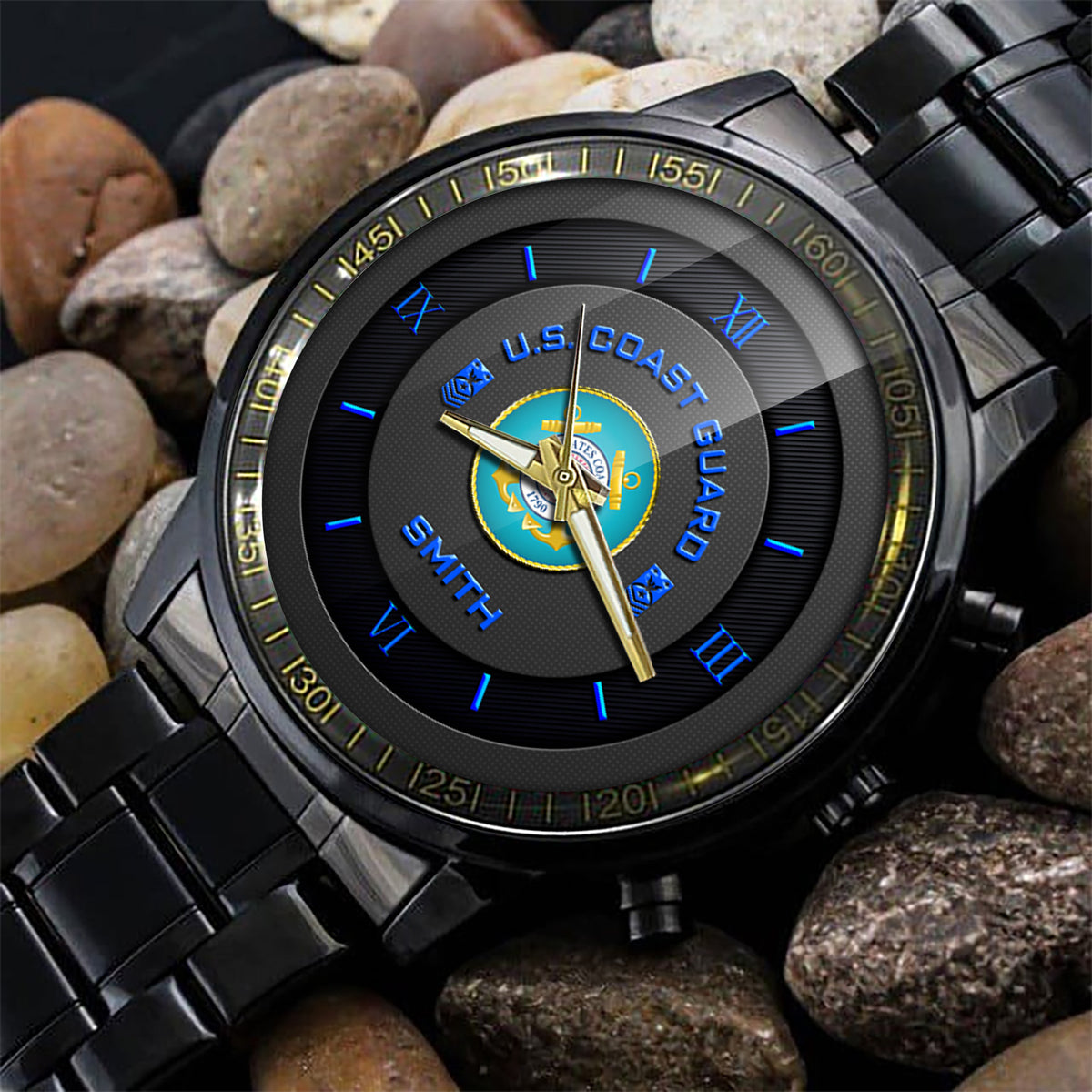 U.S. Coast Guard Emblem Fashion Watch Mens Coast Guard Military Watches Custom Military Gift