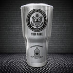 Silver Army Tumbler Emergency Drinking Water Military Tumbler Personalized Solider Gift