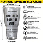 Silver Army Tumbler Emergency Drinking Water Military Tumbler Personalized Solider Gift