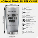 Silver Army Tumbler Emergency Drinking Water Military Tumbler Personalized Solider Gift