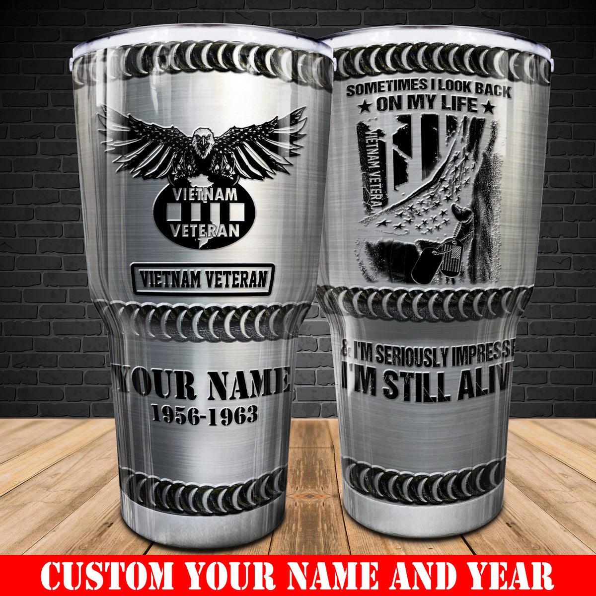 Vietnam Veteran Tumbler Sometimes I Look Back On My Life Tumbler Personalized Veterans Gift