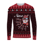 Grandma Custom Ugly Wool Sweater Snowman Candy Personalized Christmas Gift