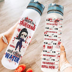 Horror Custom Tracker Bottle Fueled By True Crime And Effing Water Personalized Gift