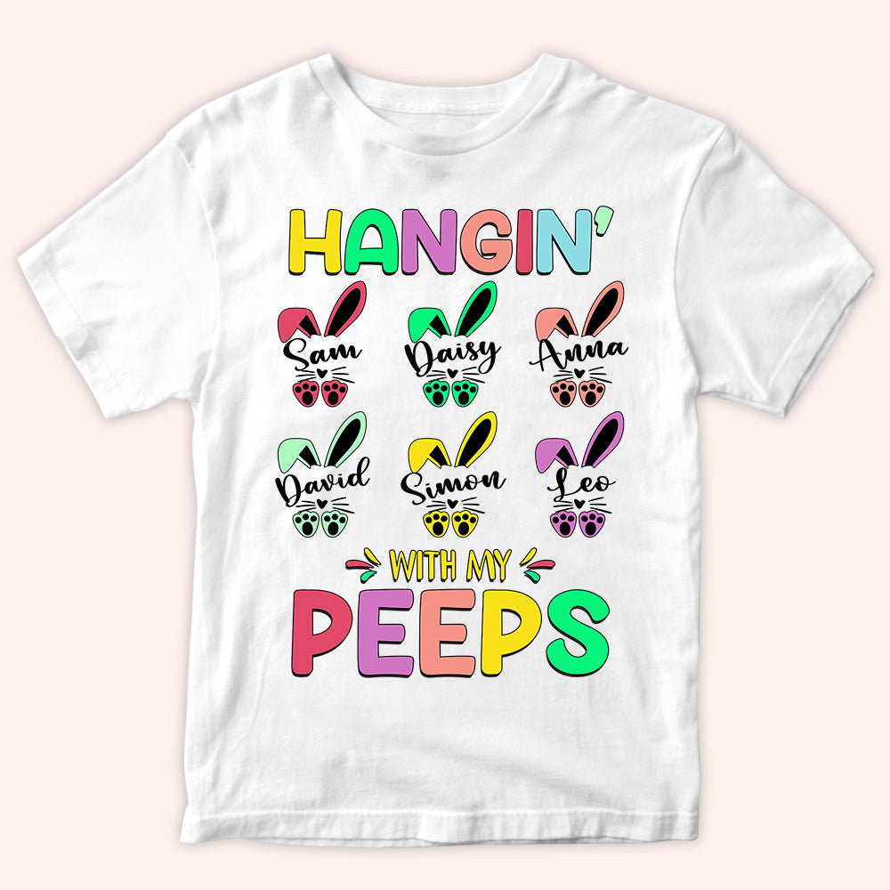 Easter Custom Shirt Grandma Hanging With My Peeps Personalized Gift