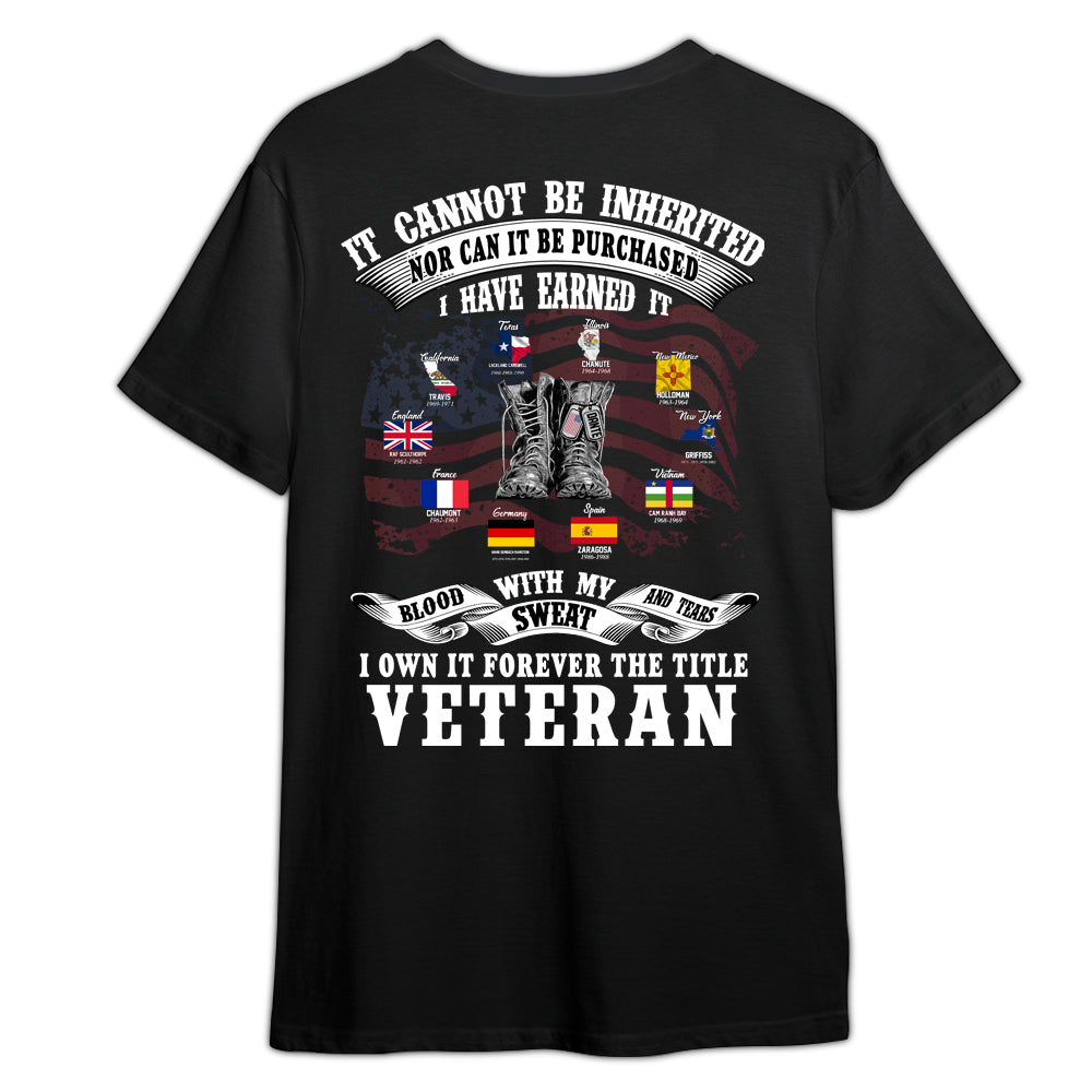 Veteran Custom Shirt I Own It Forever The Title Veteran Personalized Gift