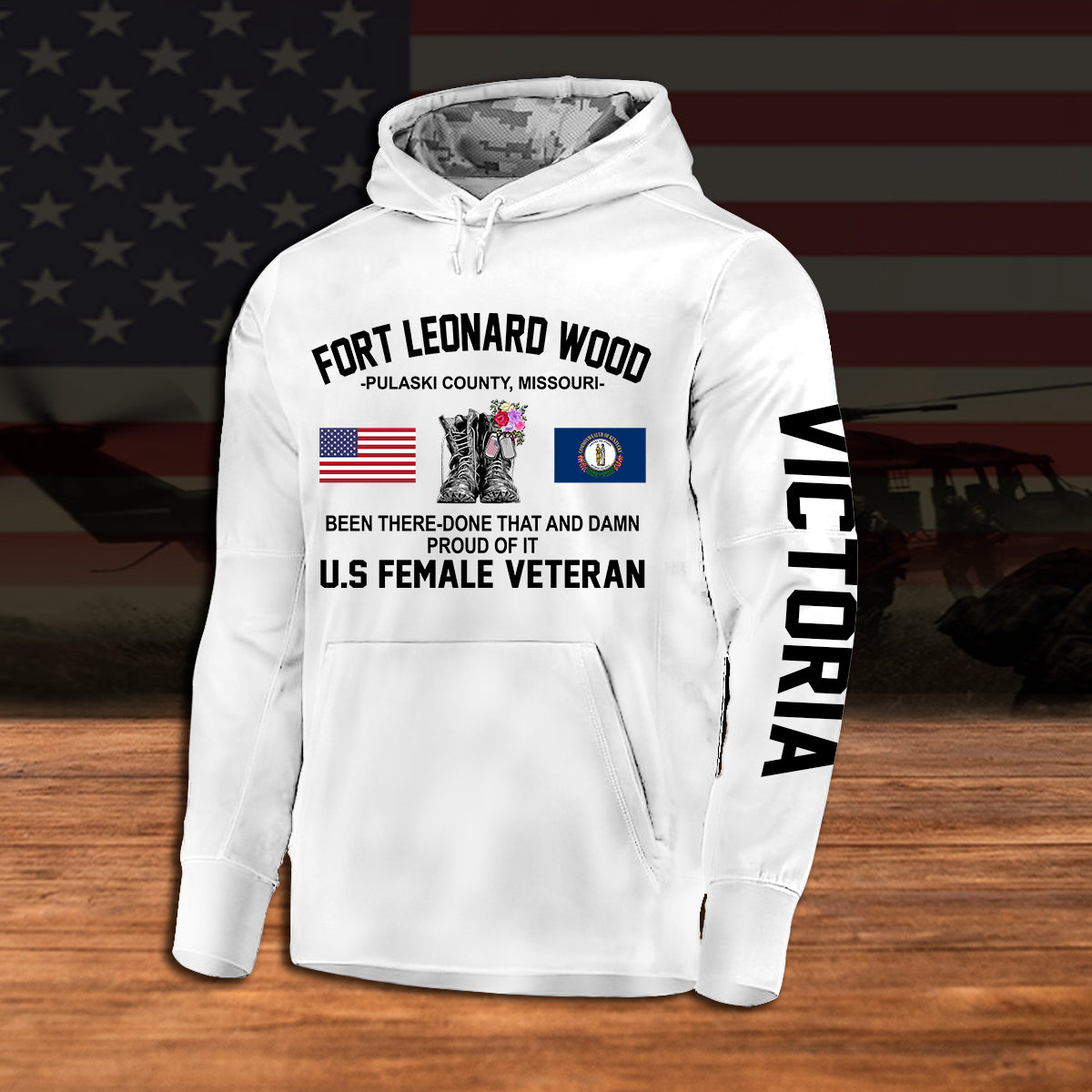Female Veteran Custom Hoodie Been There Done That and Damn Proud Of It Personalized Gift