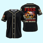 Veteran Custom Baseball Jersey Land Of The Free Because My Brothers Are Brave Personalized Gift