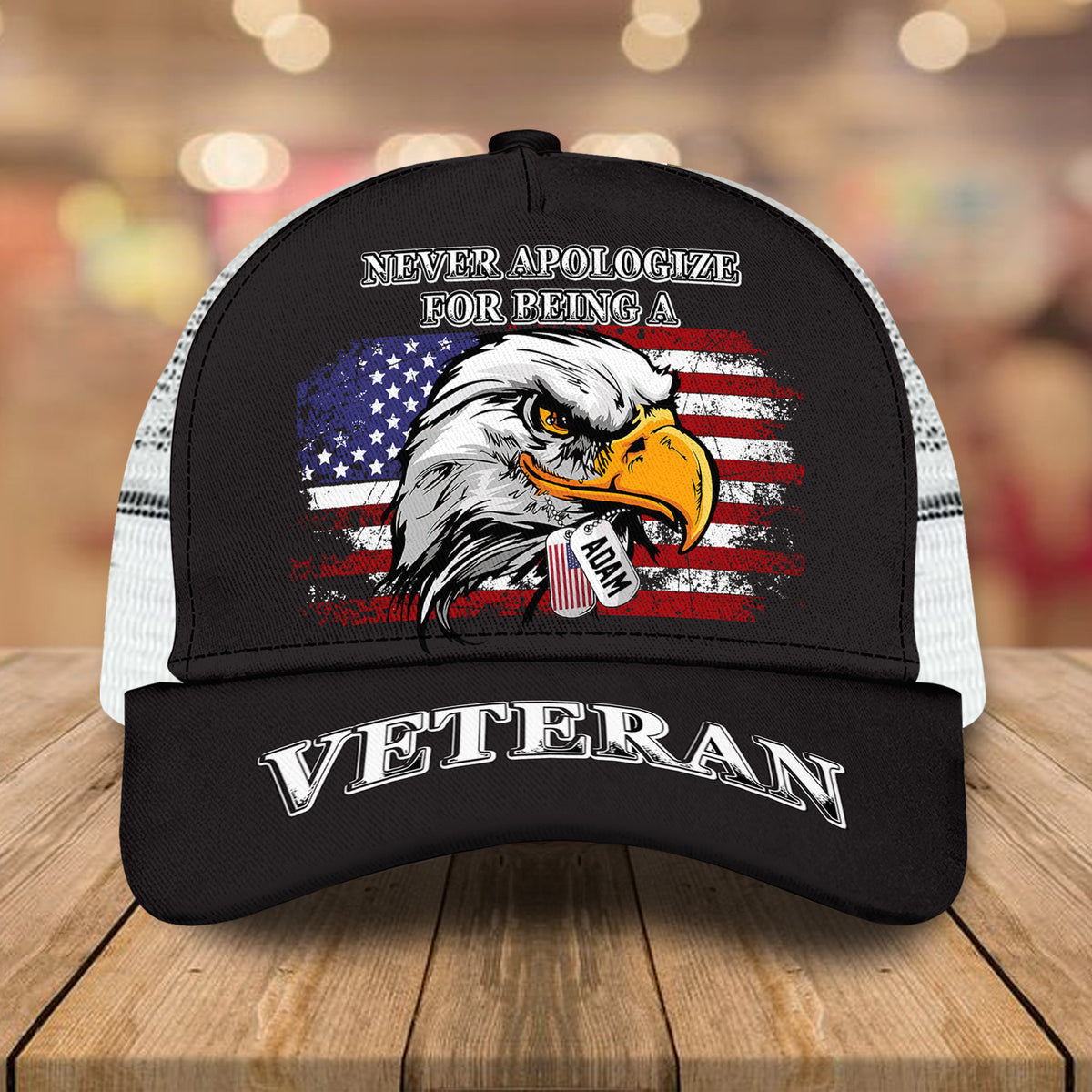 Veteran Custom Cap Never Apologize For Being A Veteran Personalized Gift