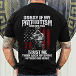 Veteran Custom Shirt Sorry If My Patriotism Offends You Personalized Gift