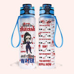 Horror Custom Tracker Bottle Fueled By True Crime And Effing Water Personalized Gift