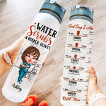 Nurse Custom Tracker Bottle Water Scrubs God Says I Am Personalized Gift