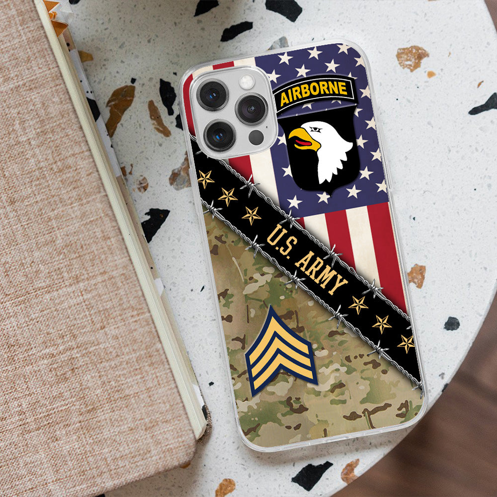 Veteran Custom PhoneCase Division And Rank Personalized Gift