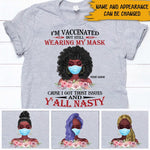 Afro Women Custom T Shirt I'm Vaccinated Personalized Gift - PERSONAL84