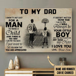 Basketball Dad Custom Poster You Always Be My Dad My Hero Father's Day Personalized Gift - PERSONAL84
