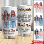 Best Friends Custom Tumbler Friendship Is Like Pissing In Pants Personalized Gift - PERSONAL84
