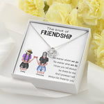 Bestie Custom Necklace The Knot Of Friendship No Matter Where Personalized Gift - PERSONAL84