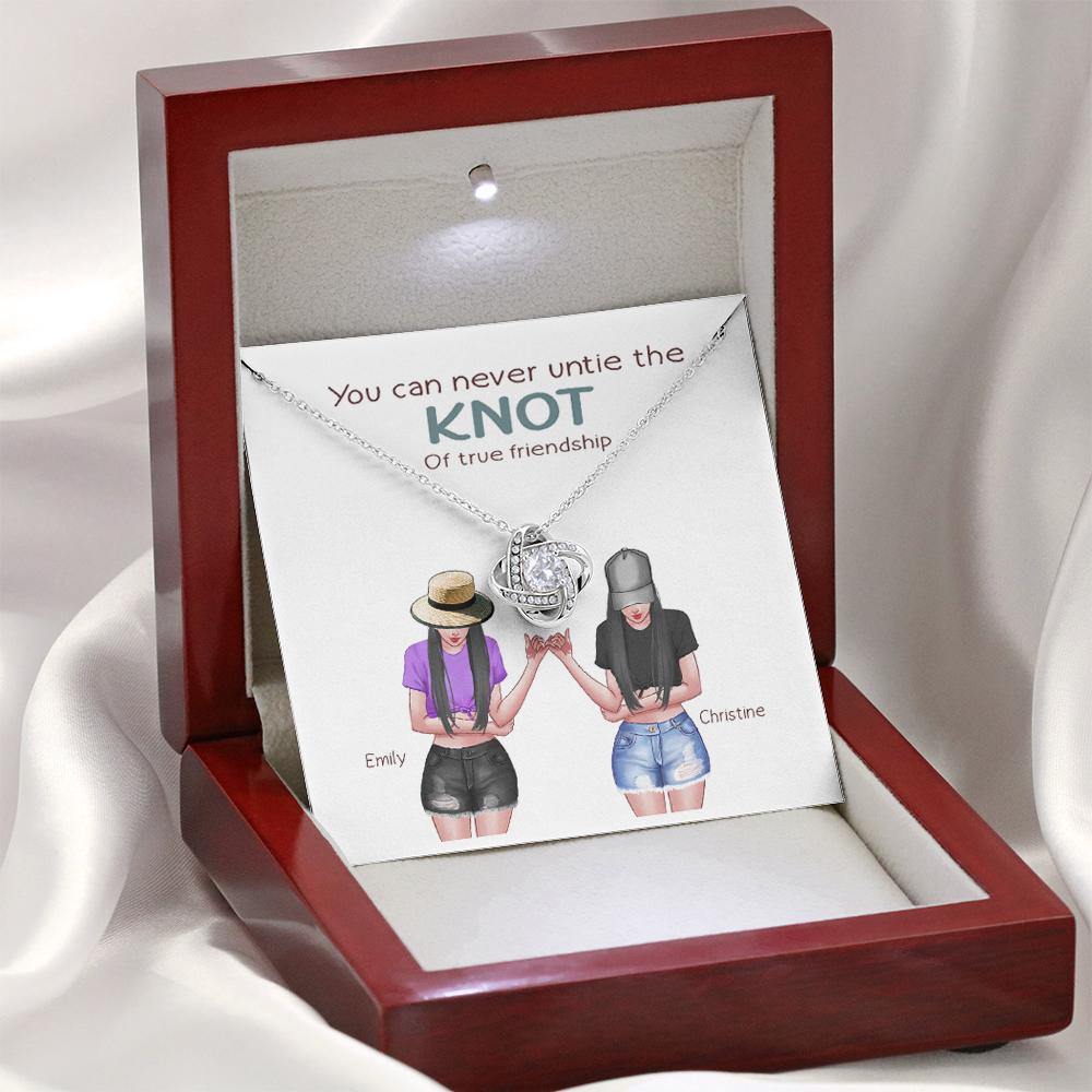 Bestie Custom Necklace You Can Never Untie The Knot Of True Friendship Personalized Gift - PERSONAL84