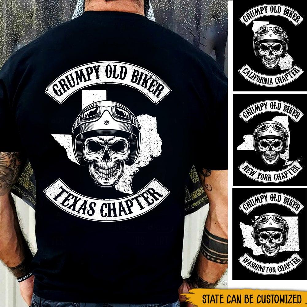 Biker Custom Shirt Grumpy Old Biker Custom State Chapter Personalized Gift - PERSONAL84