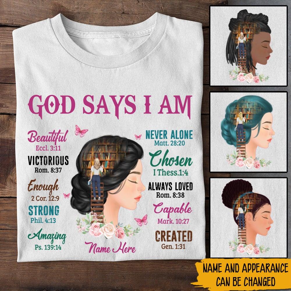 Book Reader Custom Shirt God Says I Am Personalized Gift For Book Lovers - PERSONAL84