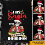 Bourbon Custom Men Sweater This Santa Can Be Bribed With Bourbon Whiskey Coffee Personalized Gift For Christmas - PERSONAL84