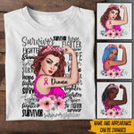 Breast Cancer Awareness Month Custom Shirt Survivor Fighter Hope Personalized Gift - PERSONAL84