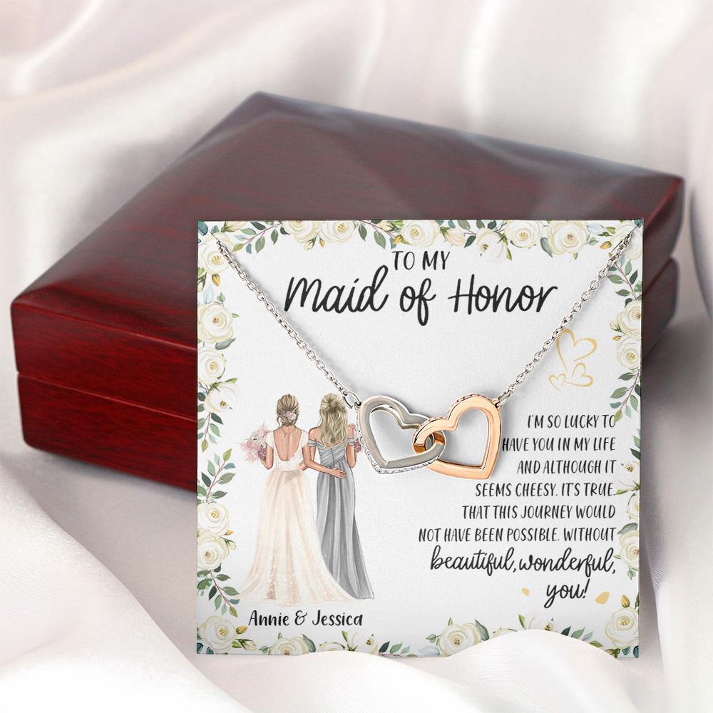 Bridesmaid Custom Necklace I'm So Lucky To Have You Personalized Gift - PERSONAL84