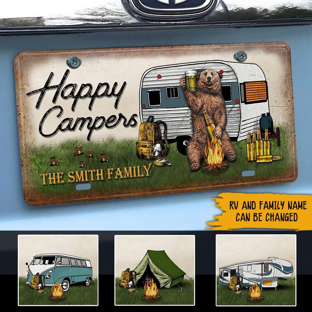 Plaque D'immatriculation Décorative En Aluminium Avec Inscription « My Years Are Divided Into Two Seasons And Waiting For Camping » - 15,2 X 30,5 Cm