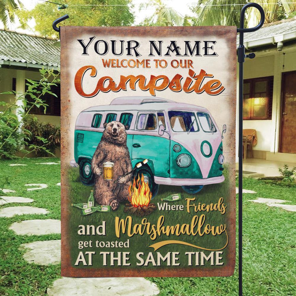 Camping Custom Garden Flag Welcome - PERSONAL84