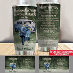 Camping Custom Tumbler I Love You Forever And Always Husband And Wife Couple Camping Personalized Gift - PERSONAL84
