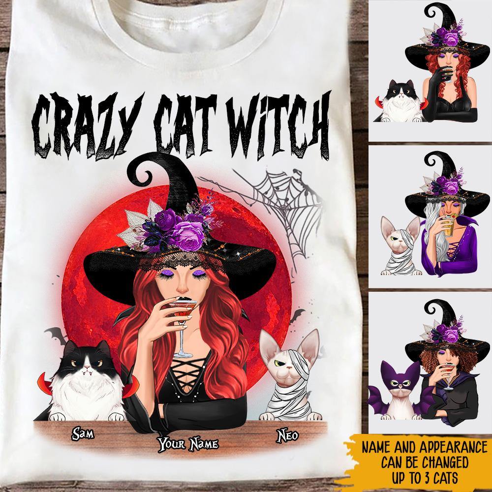 Cat Custom Shirt Crazy Cat Witch Personalized Gift - PERSONAL84