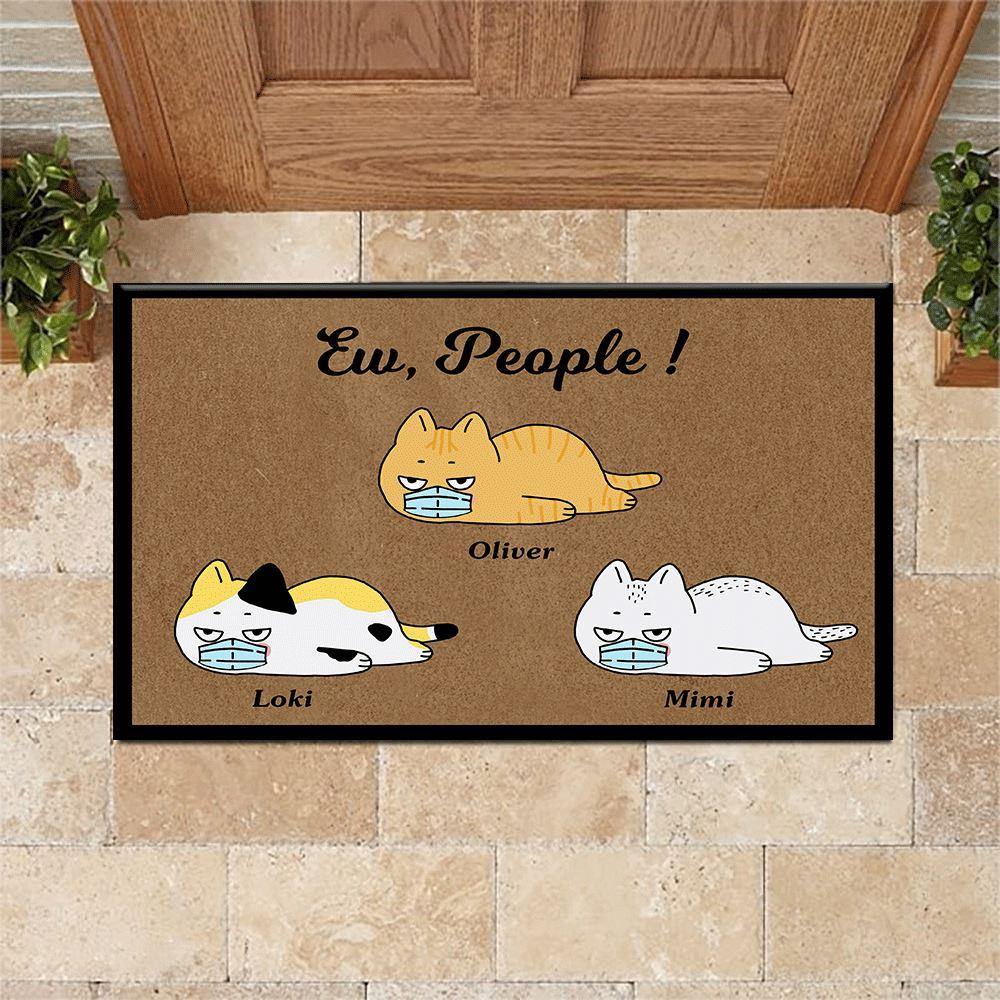 Cat Doormat Customized Ew People Personalized Gift - PERSONAL84
