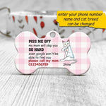 Cats Bone Pet Tag Personalized Funny Cat Tag If You Hurt Me - PERSONAL84
