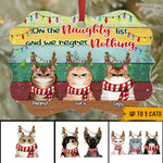 Cats Custom Christmas Ornament On The Naughty List And We Regret Nothing Christmas Personalized Gift For Cat Lovers - PERSONAL84