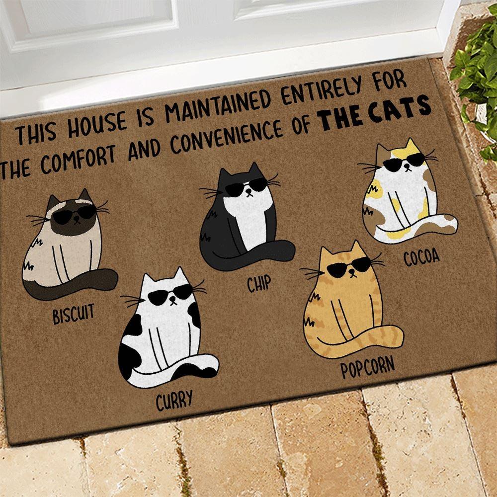 Cats Doormat Customized This House Is Maintained Solely For The Comfort And Convenience Of The Cats - PERSONAL84