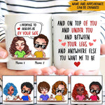 Couple Custom Mug I Promise To Always Be By Your Side Anywhere Else You Want Funny Naughty Personalized Gift For Her