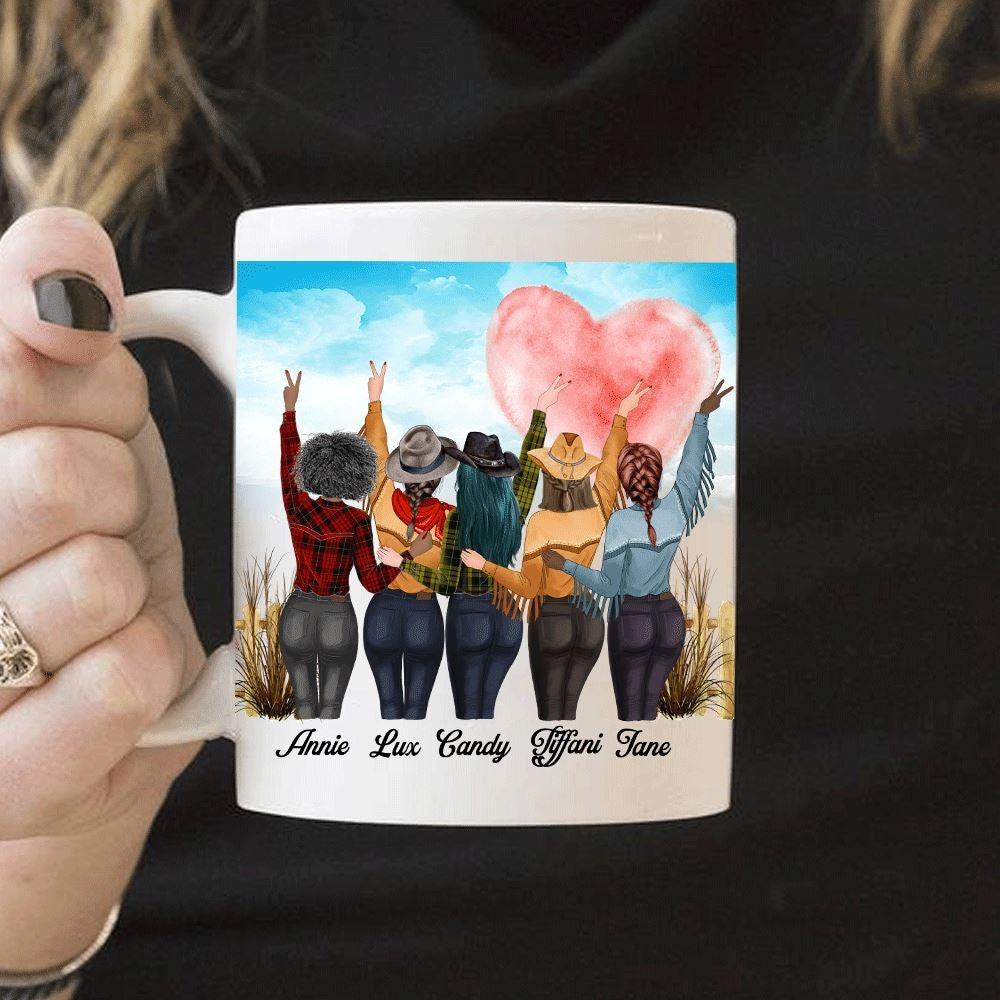 Cowgirl Mug Personalized Name And Styles Life Is Better With Sisters - PERSONAL84