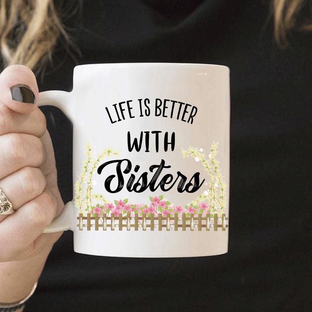 Cowgirl Mug Personalized Name And Styles Life Is Better With Sisters - PERSONAL84