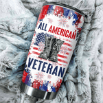 Veteran Custom Tumbler All American Veteran Personalized Gift